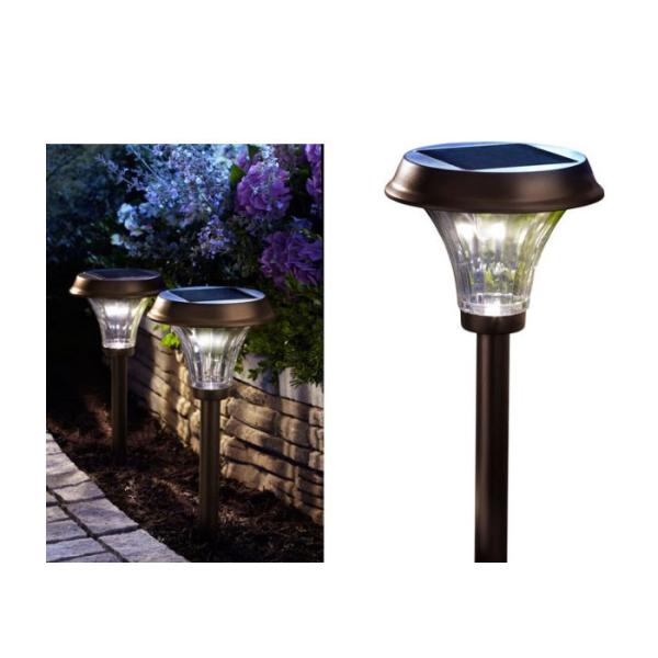 Richmond-Style Premium Output Solar Powered Metal LED Path Light Rubbed Bronze