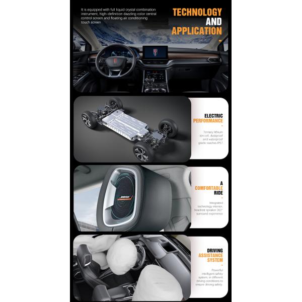 Size mm 4490*1874*1613 160KM Energy Vehicle Hongqi Hs5 2023 2024 E-hs3 Car H5 Red Flag E-HS3 4x4 Rc Cars Electric Car