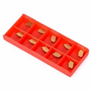 Cheap Non Standard Tungsten Carbide Inserts / Gold Carbide Milling Inserts for sale