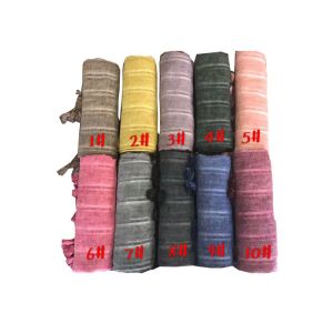 Chinese supplier spring summer thin tassel scarf 100*190cm 125g 50%linen 50