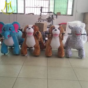 Hansel  2018 new children ride on walking animal plush ride for mall electronic game machine