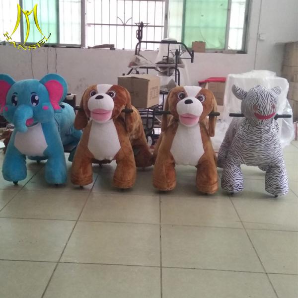 Quality Hansel  2018 new children ride on walking animal plush ride for mall electronic game machine wholesale