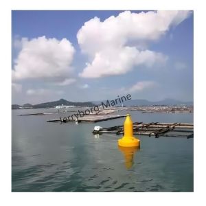 Heavy-Duty Material LLDPE Buoy With Top Mark & Solat Light for Industrial Marine