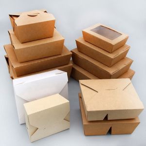 #2 Custom Printing Kraft Folded Takeout box Fast Food Packaging Paper Box