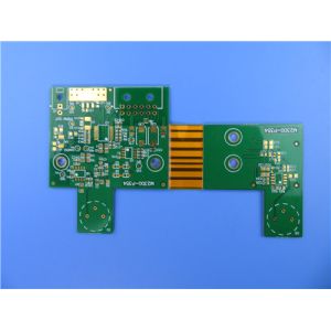 4 Layer Flex-rigid PCB Built On 1.6mm FR4 and 0.2mm Polyimide With Immersion