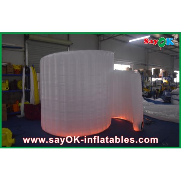 Photo Booth Decorations 3*2.7*1.5m Spiral Inflatable Photo Booth With Led Light For Event