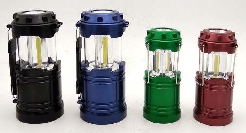 Battery Powered 2 In 1 LED Camping Lantern Large COB Pop Up Lantern 8.1x8.1x13.8