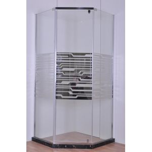 Cheap Custom 900MM Quadrant Shower Enclosures Mirror Glass Dimond Shape Pivot Door for sale