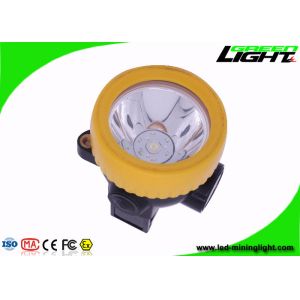 Yellow LED Miners Cap Lamp 2.2 Ah Battery Capacity With One Year Warranty