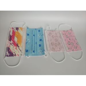 50pcs disposable mask, 3 layers with elastic earrings, 3 layers of safety dust