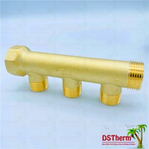 Three Ways Brass Water Manifolds For Pex Pipe With Slide Fittings