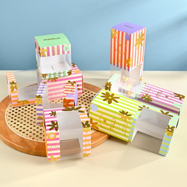 Quality White Cardboard Box With Window Packaging Box For Aromatherapy Candles With Custom Logo Printing wholesale