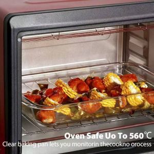 IKOO Elegant Design Glass Baking Dish with High Borosilicate Glass and 500ml