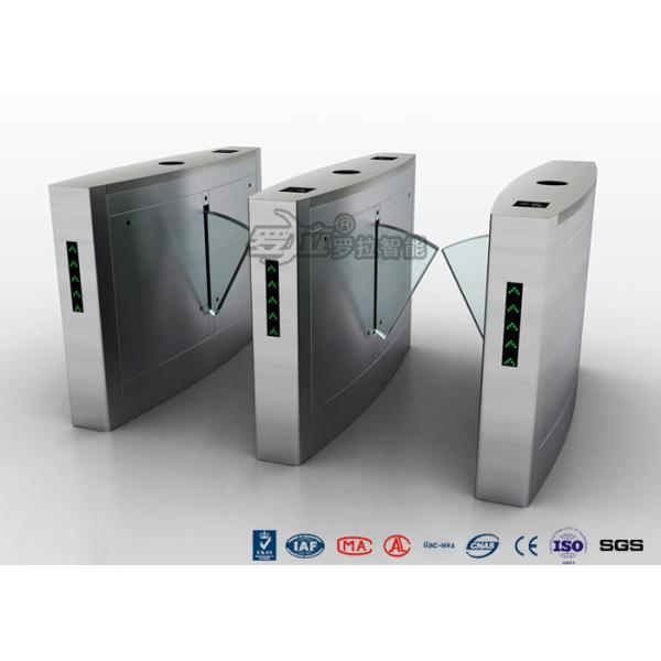 Retractable Flap Barrier Turnstile Durable Anti Pinch Function Time Attendance