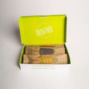 Colorful Glossy Lamination Popsicle Cardboard Packaging Boxes 150mm length