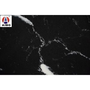 Artificial Black Calacatta Quartz Stone Slab（Acid Resistant）