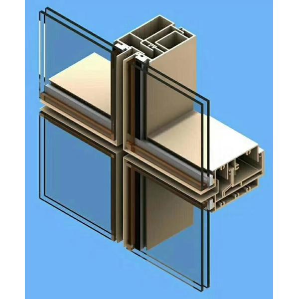 Quality Fireproof Curtain Wall Aluminium Profile Facade Thermal Insulation wholesale
