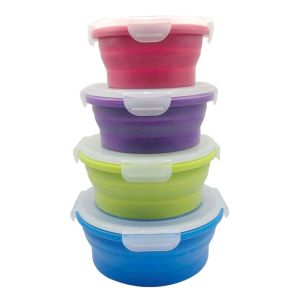 amazon top seller 2018  Lunch Silicone box plastic food container  house lunch organizer kidsstorage box meal prep containers