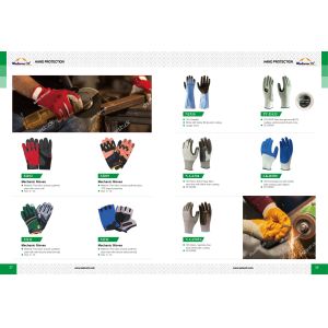 Black Green Gray Mechanic Gloves with M211 Synthetic Leather Palm and Silicon