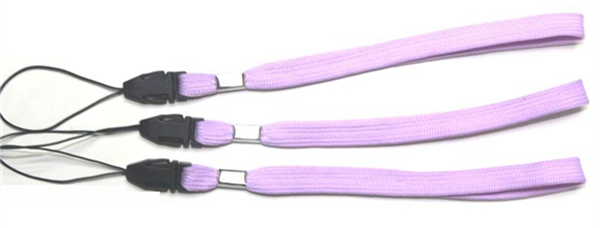 Wholesaler polyester short wrist lanyards for mobile phone hanging, wrist hand loop straps