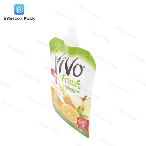 Beverage Plastic Packaging Bag Heat Shrinkable Polyethylene With Nozzle