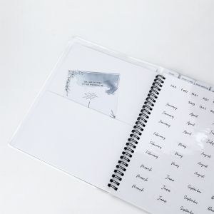 2024 Custom Printing Weekly Planner Spiral Binding Notebook with Pocket and