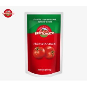 High-Quality Tomato Paste Sachets Available In Both Flat And Stand-Up Designs Double Concentrated And Weighing 70g