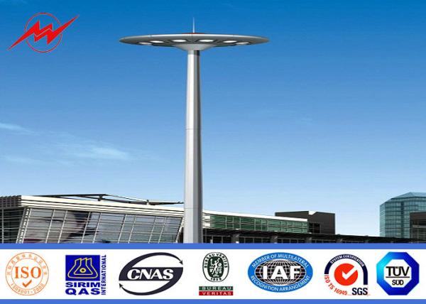 Quality 28m Q345 Customized Galvanized High Mast Pole With Lifting Systems wholesale