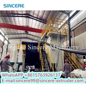 HDPE Spiral Pipe Extrusion Line With High Capacity