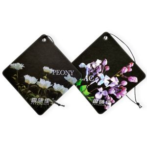 Square Hanging Paper Air Freshener With Scent 70x70mm
