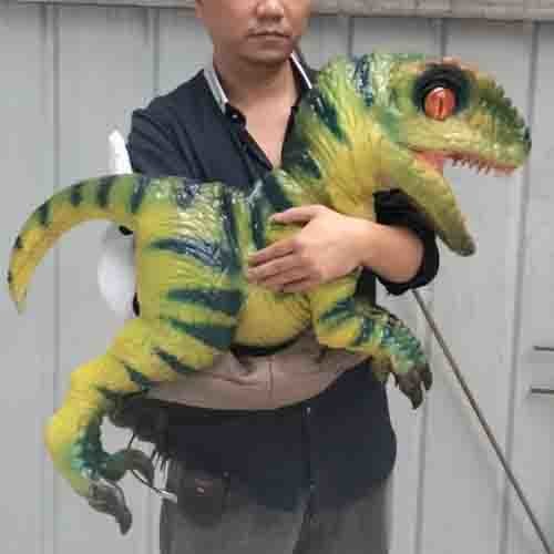 Quality Cutest popular customizable large simulation waterproof Animatronic Dinosaur baby toy in hands for Theme Park wholesale