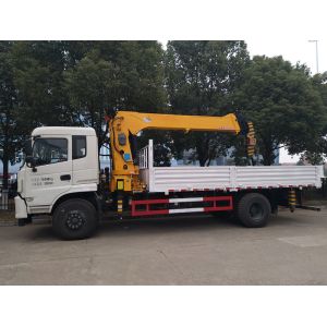 China 4x2 telescopic boom 8 ton truck mounted crane on sale