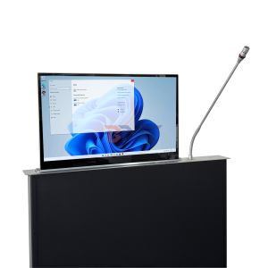 Hidden Desk Lcd Monitor Lift Lifting Monitor Conference System 17.3 Inch