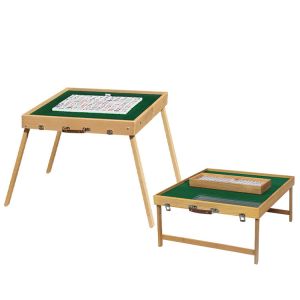 Wood Style Panel Portable Folding Mahjong Table for Outdoor Party Events and