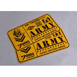 Print yellow and black color outdoor UV resistant army tactical series