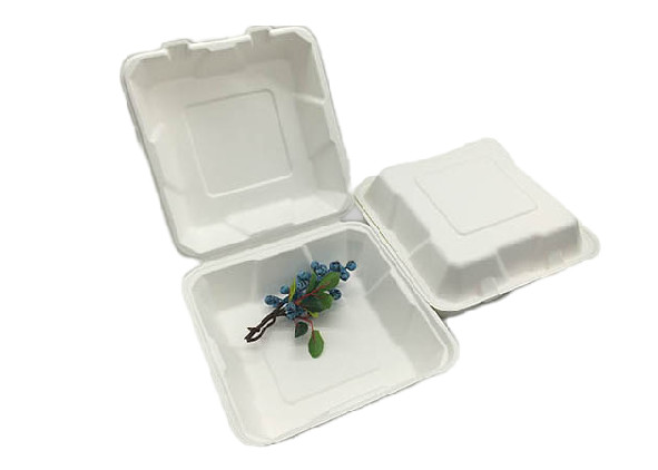 Quality Dinnerware  8×8 Inch 100% Biodegradable Takeout Containers wholesale