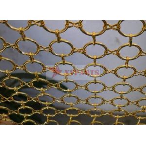 Architectural S Hook Metal Ring Mesh Curtain For Interior Partition