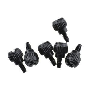 6-32 Thread Size Black Zinc Thumb Screws for Tool-Free Installation in PC Cases
