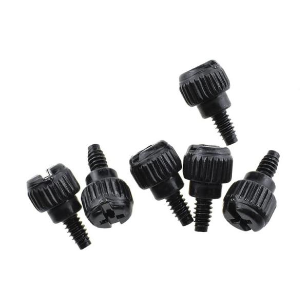 Quality 6-32 Thread Size Black Zinc Thumb Screws for Tool-Free Installation in PC Cases wholesale