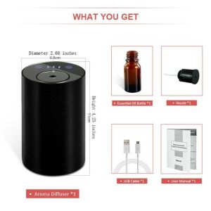 HOMEFISH ABS PP Electric Fragrance Diffuser Car Aroma Diffuser 2000mAh