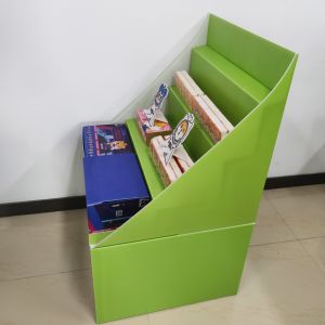Green Corrugated Plastic Display Supermarket Cardboard POS Displays