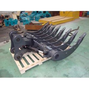 Standard Shape Steel Excavator Brush Rake With Sharp Tines For Efficient