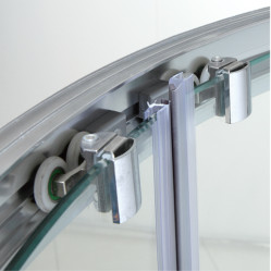 Sector aluminium shower enclosure 1000*1000 with two sliding doors and two fixed