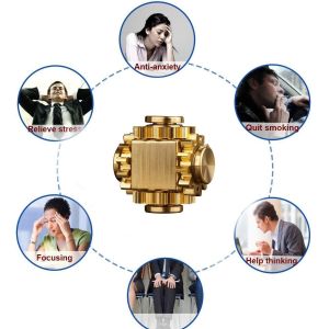 Unisex Metal Fidget Spinner Toy for Anxiety and Stress Relief Gear Linkage