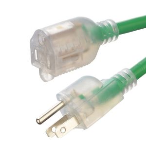 Cheap North American ETL 3 Pin Heavy Duty Extension Cord 25 ft with Light Plug and End Length 25FT Rated Current 15A for sale