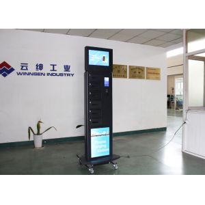 6 Lockers Advertising Coin Bill Operated Cell Phone Charging Station Kiosks APC
