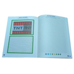 Softcover Coloring Book for Children Pixel Art with Uncoated Woodfree Paper