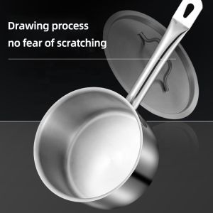 Kitchen Cooking Food Soup Stock Pot Straight Saucepan With SS Handle