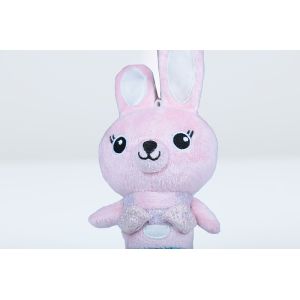 Pink Color Plush Bunny Keychain , Dressup Mermaid Stuffed Bunny Keychain