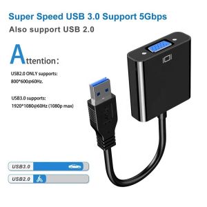 Multi Display Video Converter USB 3.0 to VGA Adapter for PC Laptop Monitor